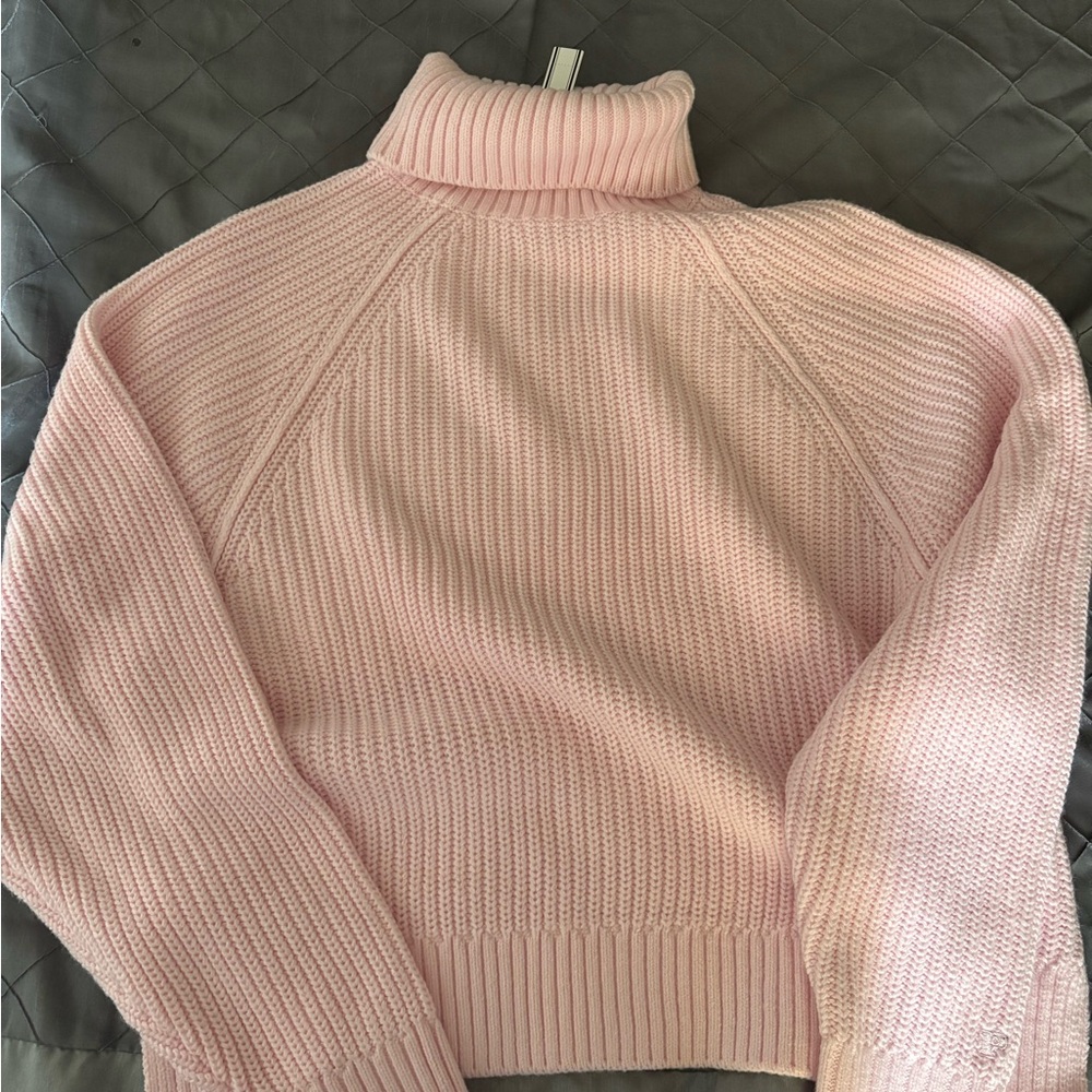 PINK Victoria's Secret Light Pink Cowl Neck Sweater